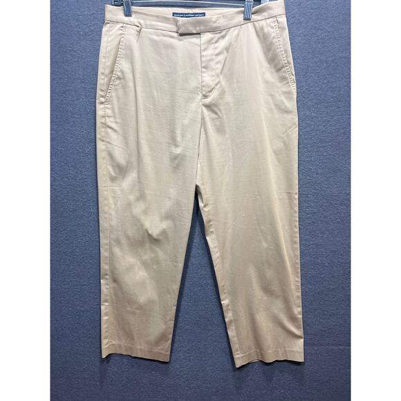 Vinage Ralph Lauren Sport Ankle Khaki Pants Womens Size 10 Made In Hong Kong - Picture 1 of 16
